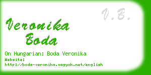 veronika boda business card